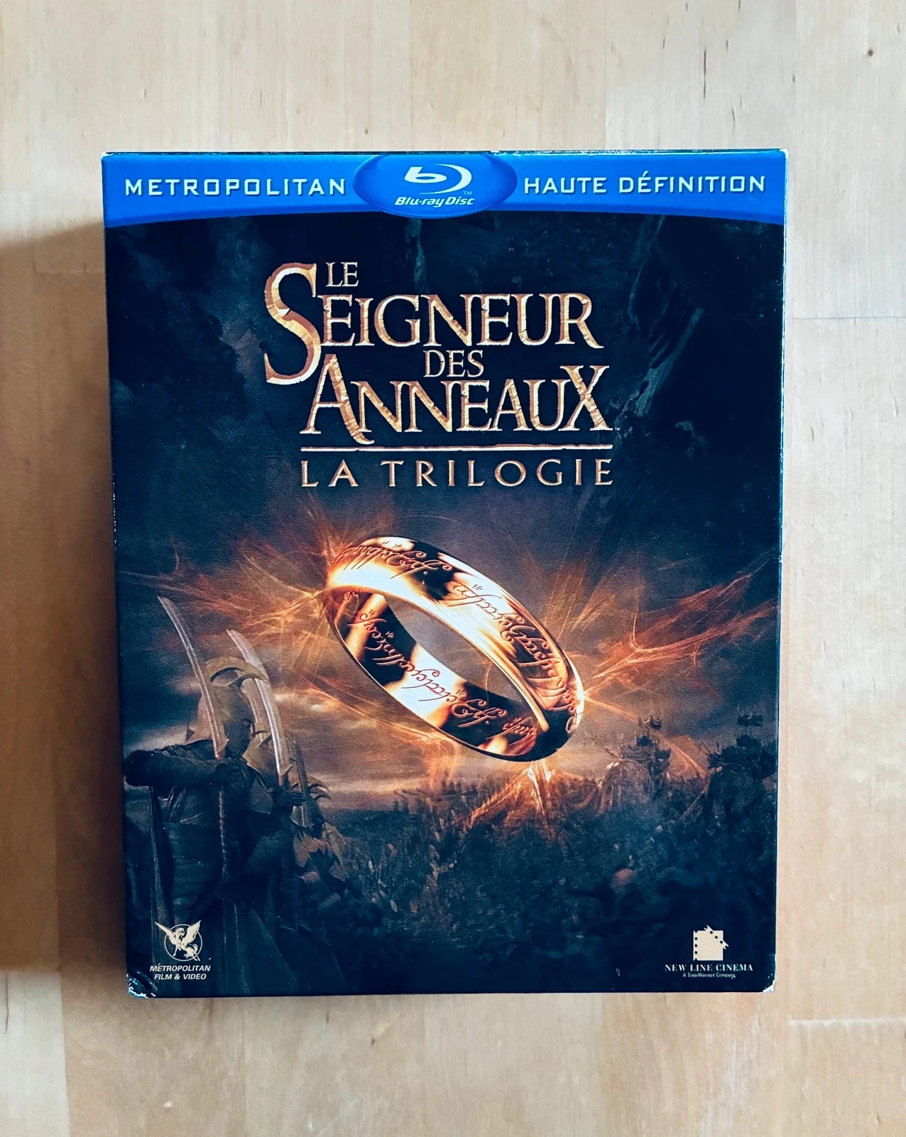 Coffret Blu-ray trilogie Le Seigneur des Anneaux de Peter Jackson.